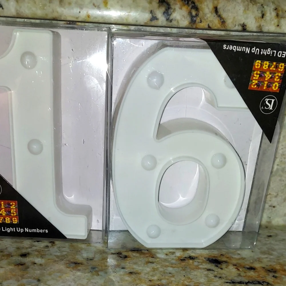 2 led light up number 16